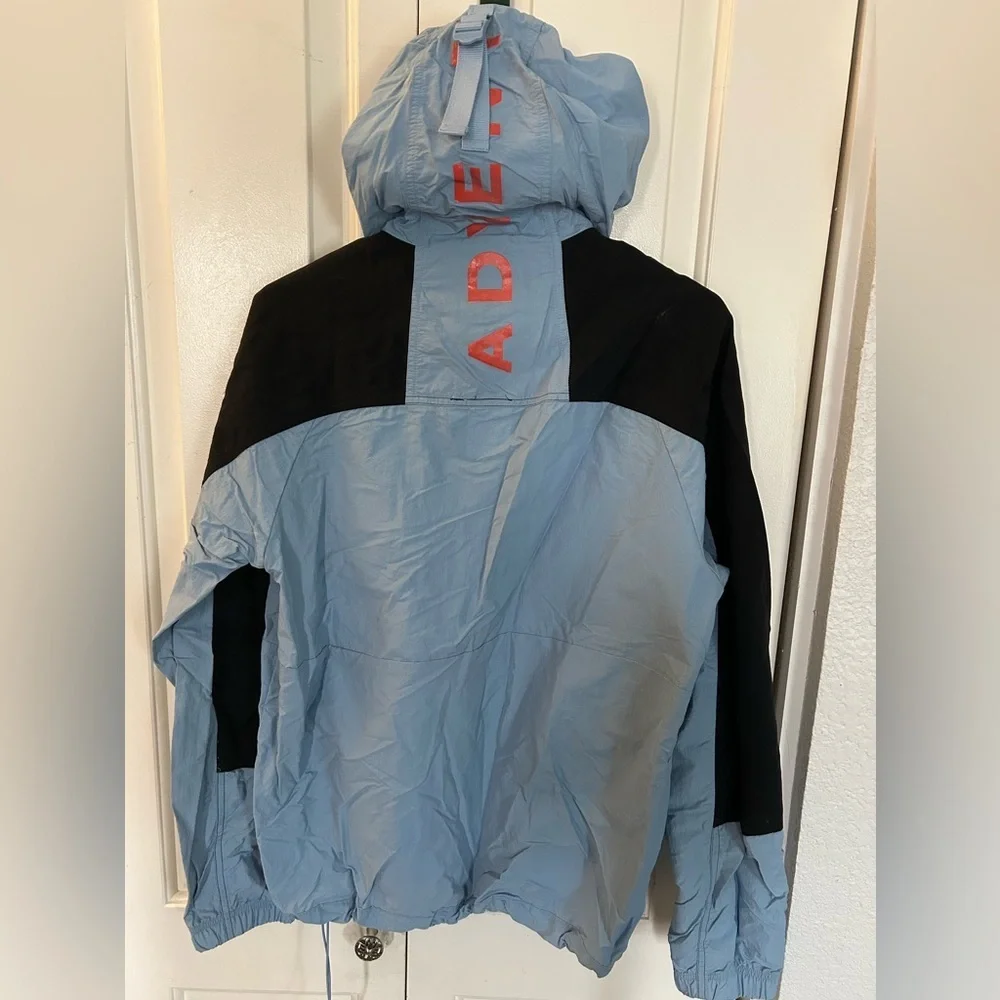 Adidas Adventure Windbreaker 1/2 Zip Jacket Zipper Kangaroo Pocket Size Small - Picture 5 of 9